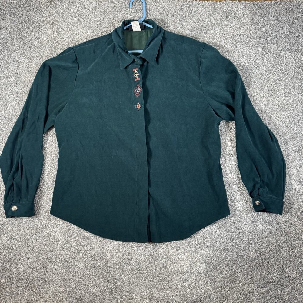 Vintage 80s 90s Roughrider Circle T Western Shirt Sz XL Cowboy Aztec Embroidered